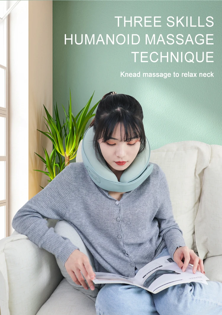 2022 Travel Best Selling Mini Portable Shiatsu Neck Massager Pillow With Heating Function For Travel, Office