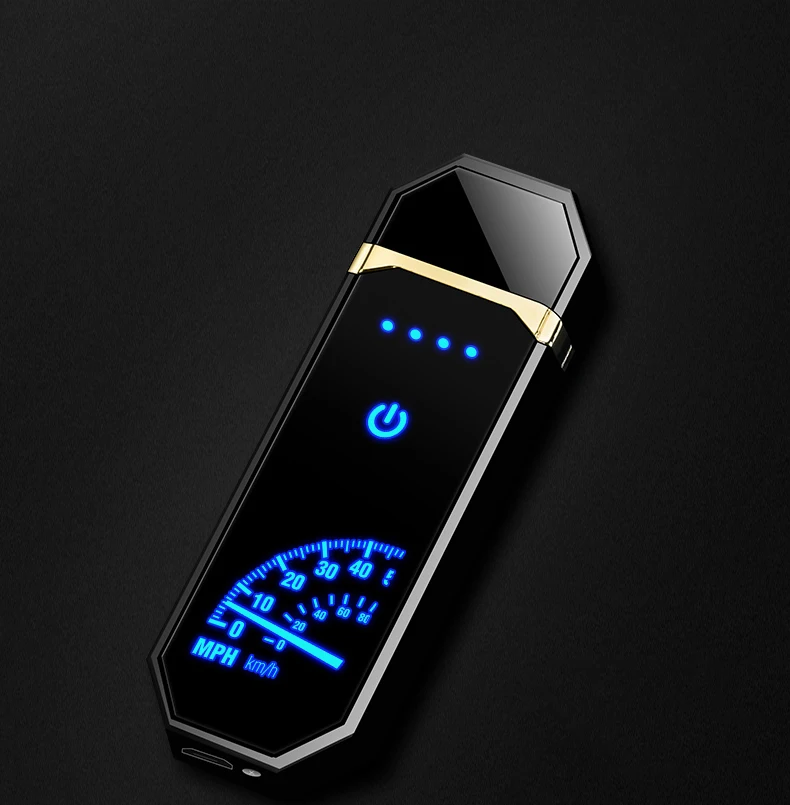 
Hign-end Electric Windproof Flameless USB Lighter Dual Arc Cigarette Rechargeable Cale 