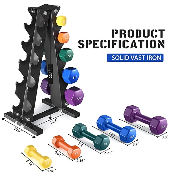 Multiple Weights Cheap Hand Weights Neoprene Coated Home Gym Exercise Hex Dumbbell Set for Sale