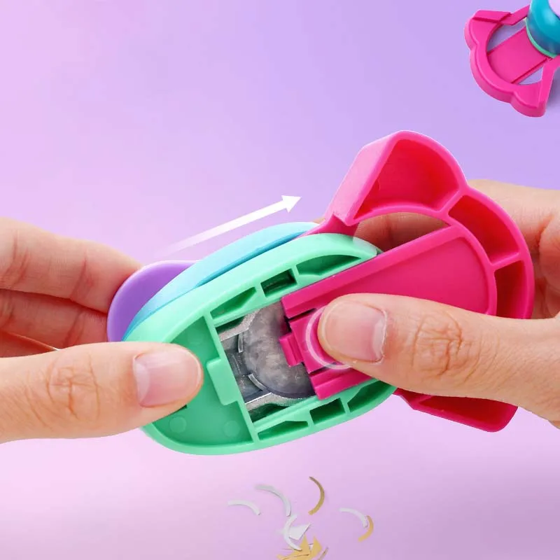 Safe creative DIY card book corner embossed border photo bottom plate pattern wisps empty right Angle corner rounder mjq-3.4