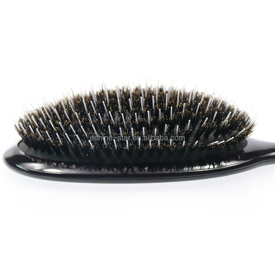 Salon Detangling Style Thermal Heat Hair Brush Ionic Extension Hair Drying Custom Massage Paddle Boar Bristle Hair Brush