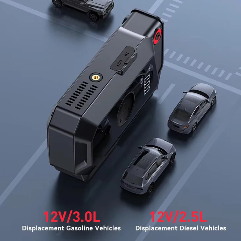 2024 Hot Sale Car Jump Starter&Power Bank&Air Pump 8000mAh Portable Car Battery Starter