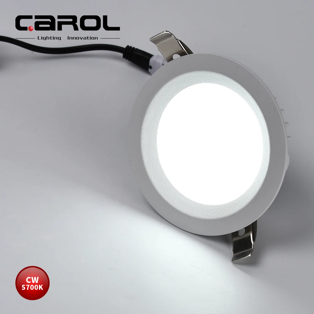 Carol 5 years warranty good quality ceiling spotlight 7w 30w recessed led downlight lamp cct adjustable 12 watt smd down light