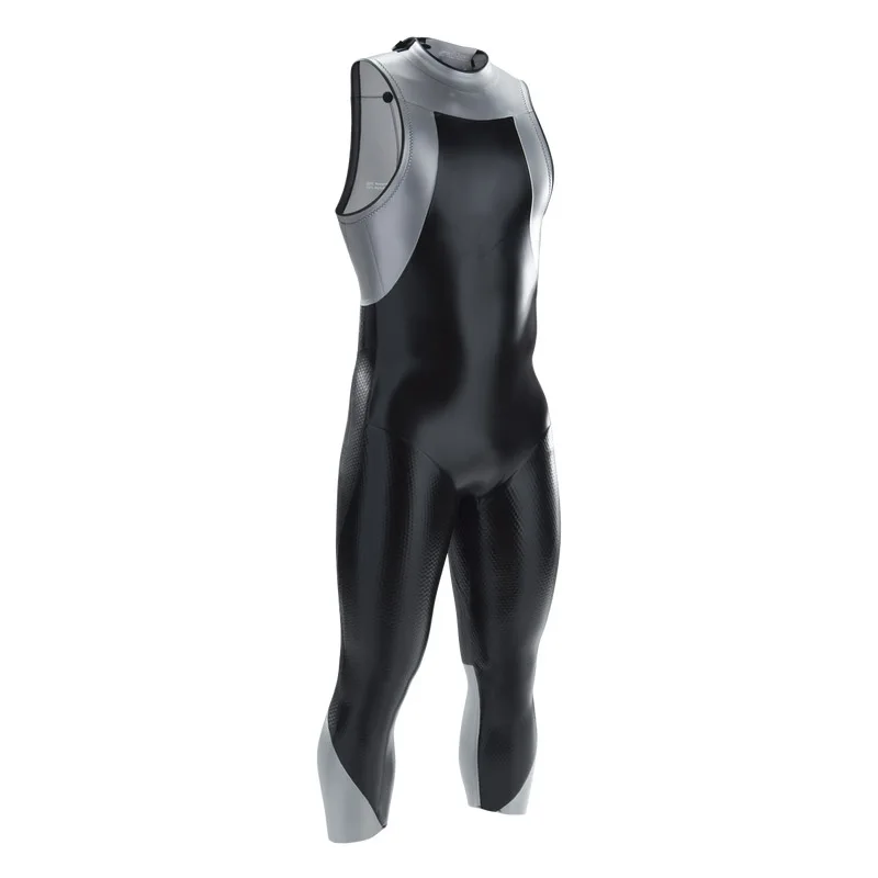 Wholesale open water sleeveless men smootskin swimming triathlon wet suit zipper diving zipperless neoprene man woman wetsuit