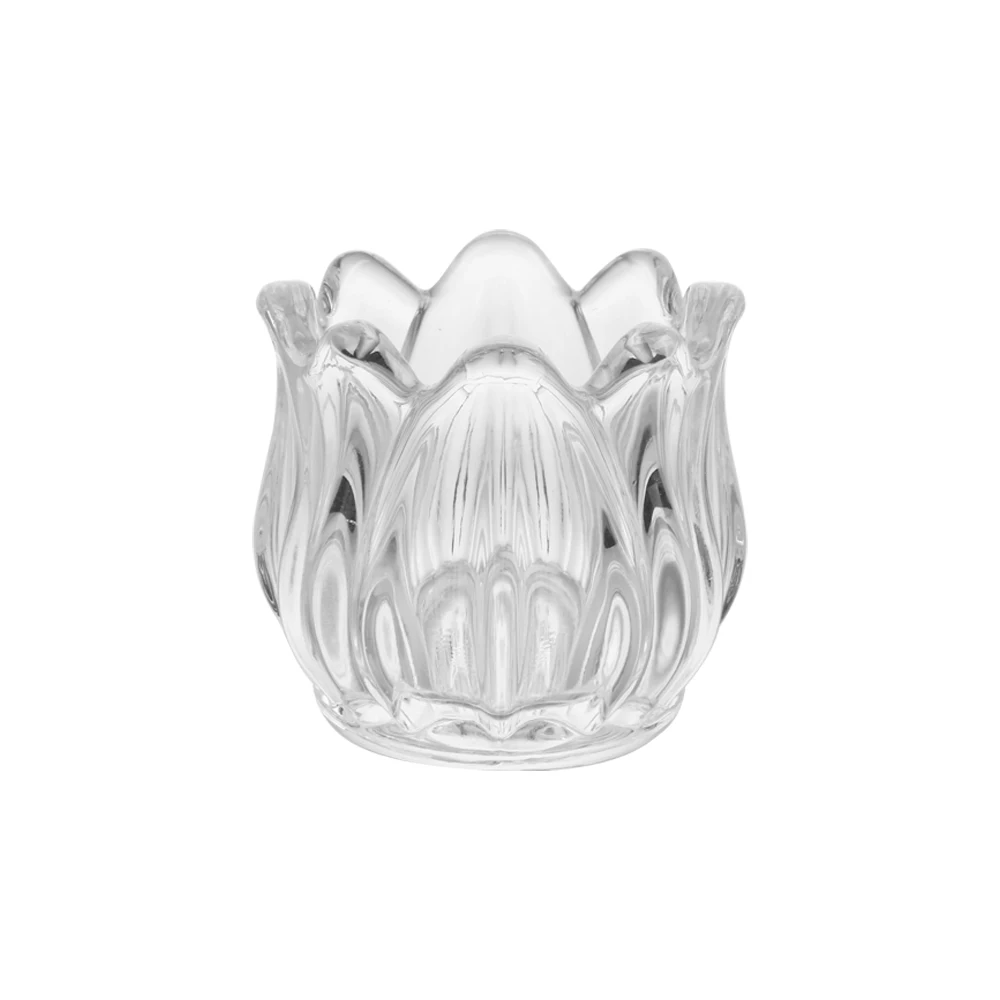 Tulip glass candle holder flower candle cup creative crystal aromatherapy ornaments