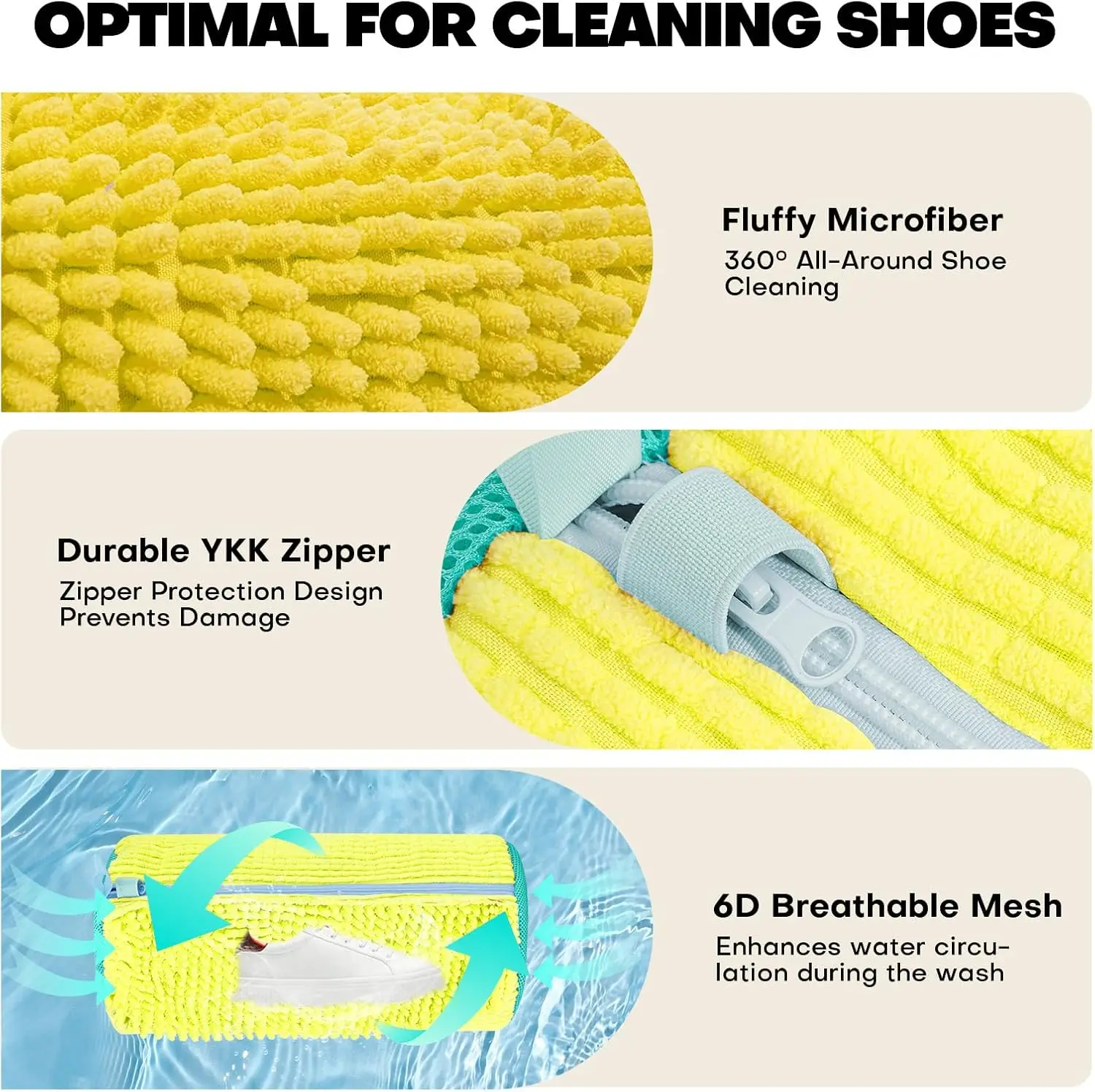 Factory Reusable Chenille Shoe Cleaning Bag For All Shoe Types Laundry Bag Washer Dryer Unstain Shoe Washing Machine Bag