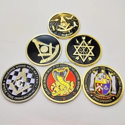 High quality metal enamel masonic car emblem custom metal logo auto badge