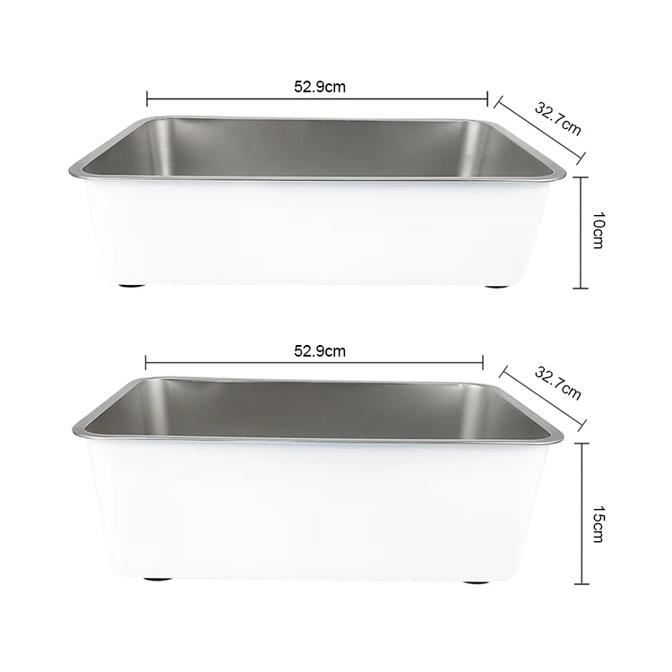Wholesale Stainless Steel Large Capacity Cat Toilet Box  Cat Litter Trays Cat Litter Box