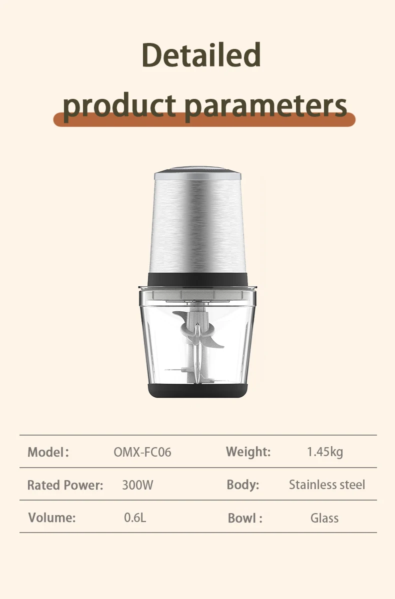 Высокое качество салат из нержавеющей стали нож для резки овощей и мини многофункциональный Мясорубка Мини кухонный комбайн измельчитель пищевых продуктов