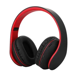 Hot-selling noise-cancelling head-mounted wireless headset can be inserted card folding subwoofer mobile  headset