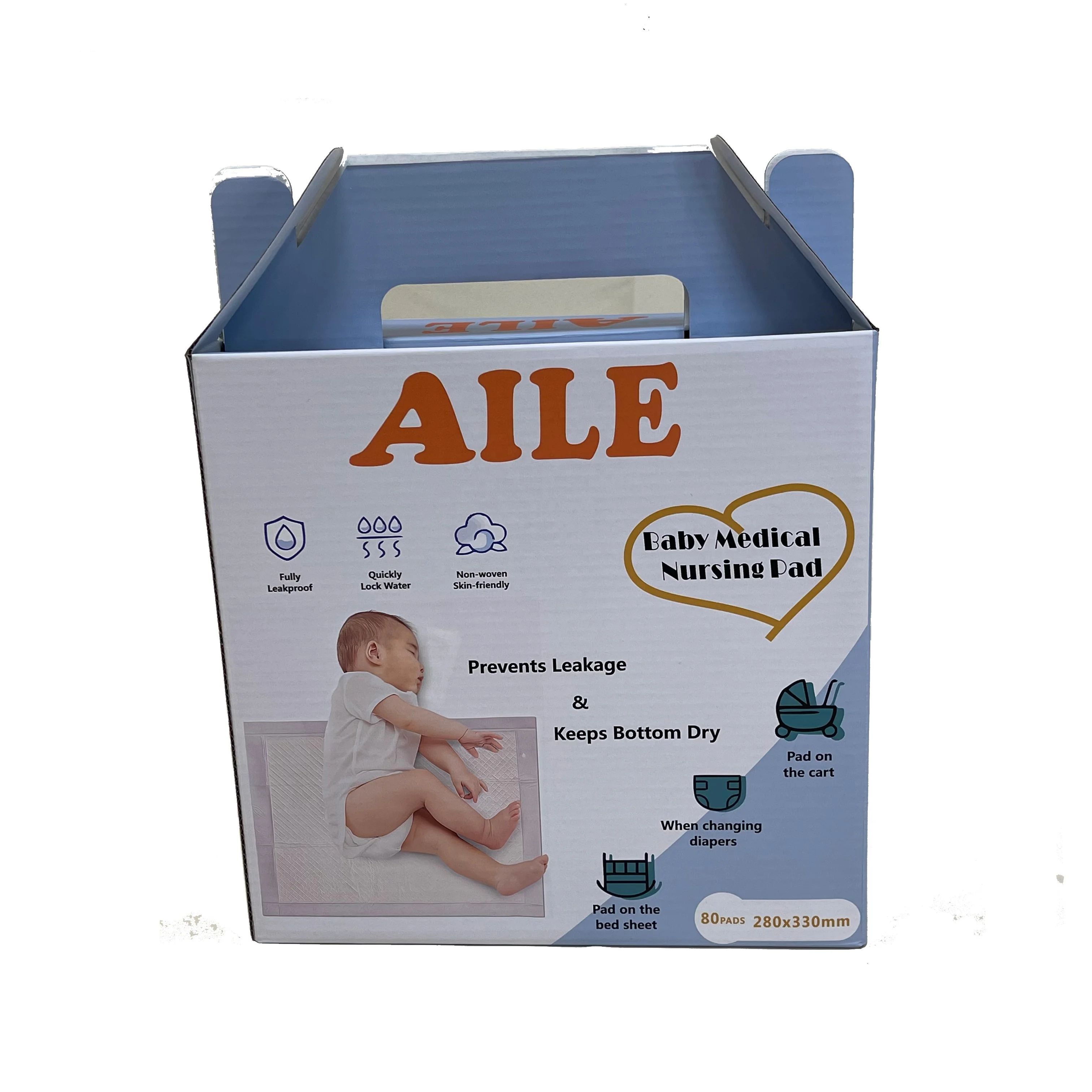 Baby Adult Blue Nursing Under Pad Wholesale Price 60x90cm skin friendly baby changing pads Diaper Changing pad goodnites bed mat