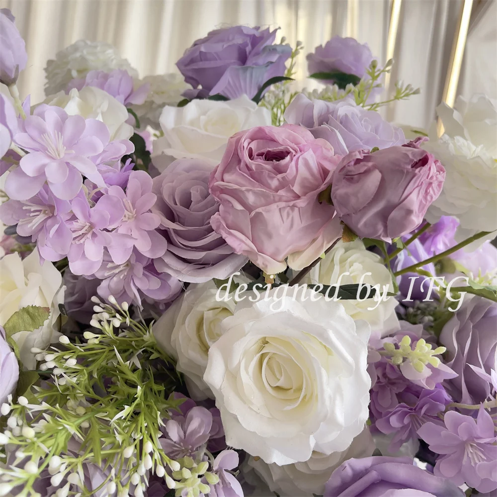 IFG популярные красивые Лавандовые фиолетовые и цвета слоновой кости цветочные шарики для свадебного стола