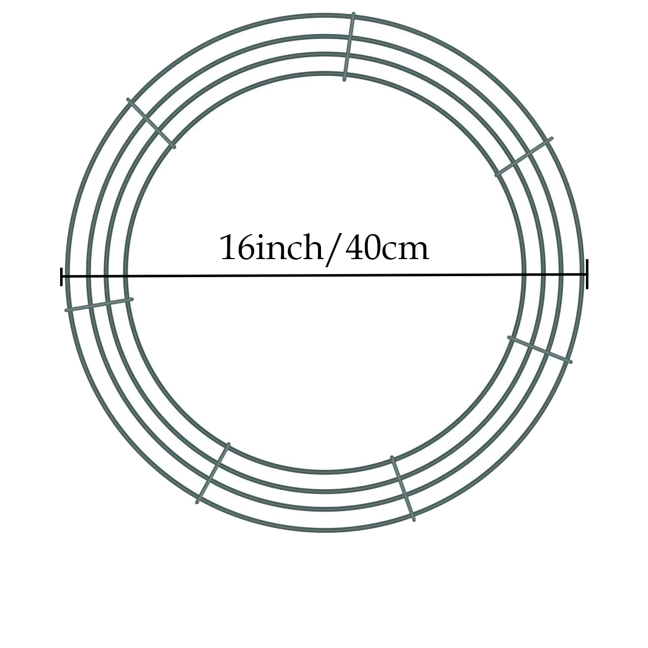 Wholesale Steel wreath frame form round 16 inch large metal wreath frame for christmas door hanging decoration