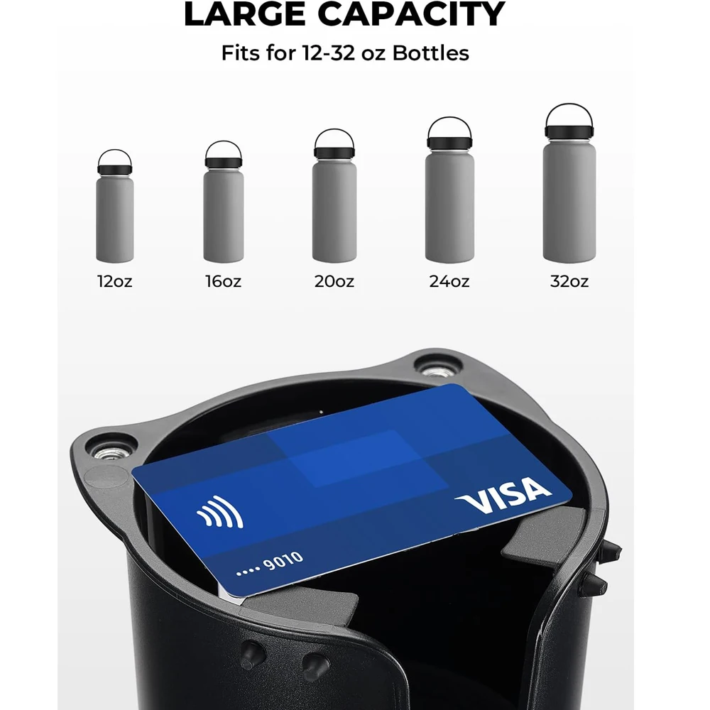 Kayak Cup Holder Drink Holder with Anti-Slip Clips Kayak Bottle Holder with Track Mount Install Fishing Tools Kayak Access