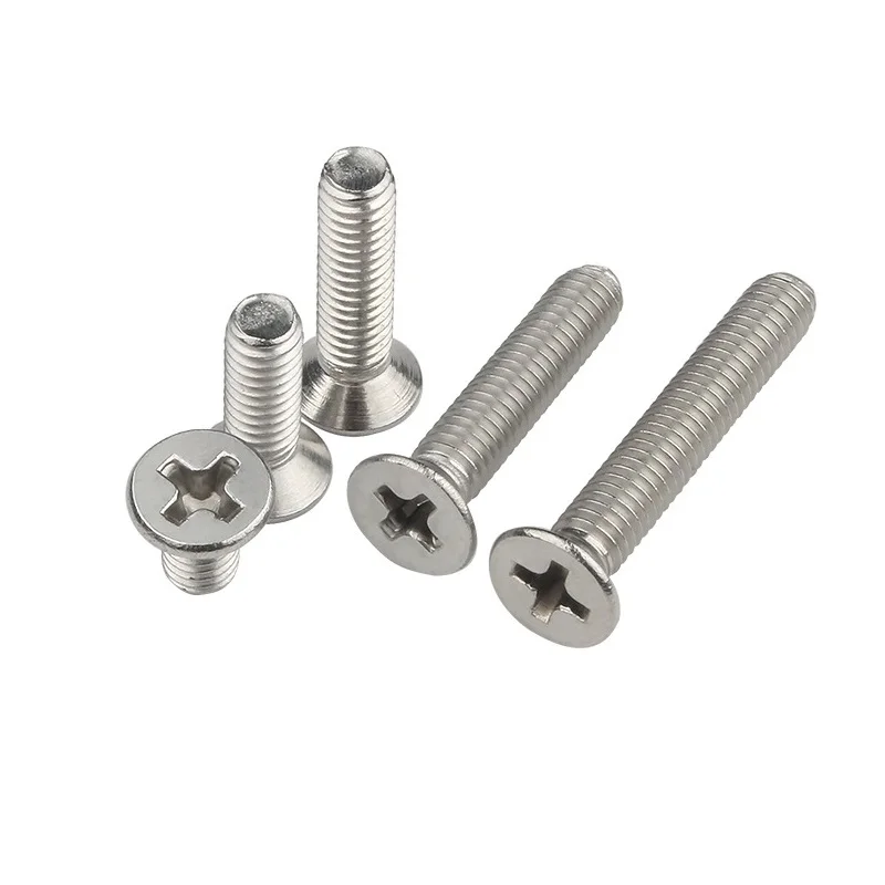Factory M1 M1.2 M1.4 M1.6 M1.7 Stainless Steel DIN965 Countersunk Head Flat Head Phillips Screw Micro Machine Screws SS304