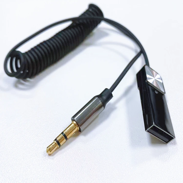 Aluminum Alloy BT Car Aux Adapter Aux Car Audio Adapter Receiver 3.5MM Transmitter Audio Aux Jack Cable