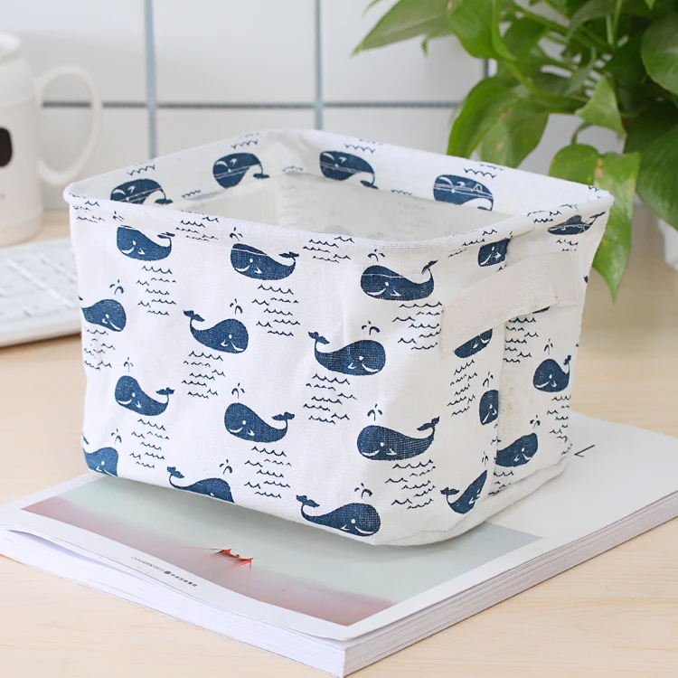Wholesale Storage Basket Japanese Style Baskets Organization Storage Toy Storage Basket Foldable Carton Box Square 5 Colors T/T