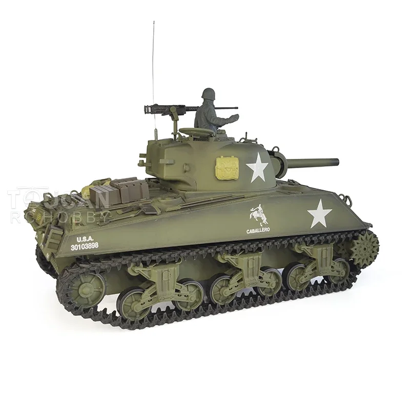 2 4 г Henglong 1/16 шкала TK7.0 пластиковая версия M4A3 Sherman RTR RC модель 3898 TH17665