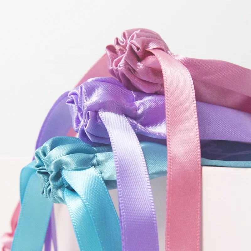 Многоразовые изготовленные на заказ атласные шнурок для ювелирных изделий с принтом логотипа сумки толстые атласные тканевые сумки