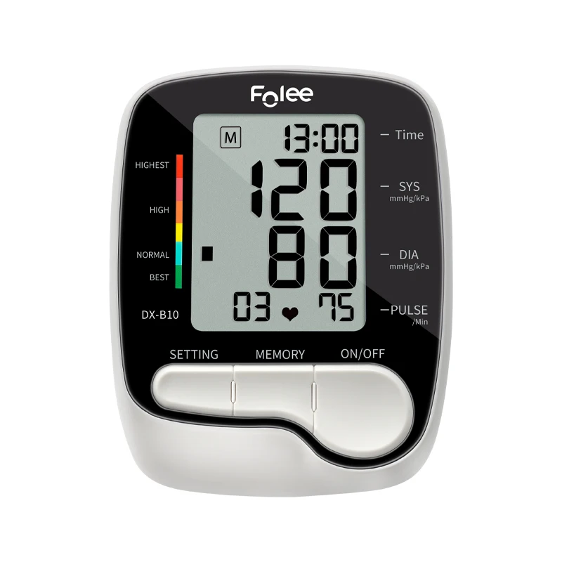 Hot Selling Medical Supplies Digital Blood Pressure Monitor Health Monitoring Devices Ce White Arm Blood Pressure Meter 3 Years