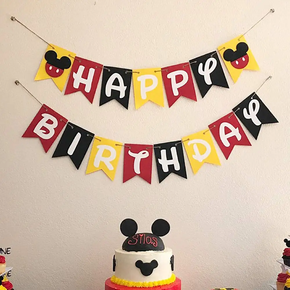 Hot Selling High Quality Fabric  Felt Garland Birthday Party Banner Decoration