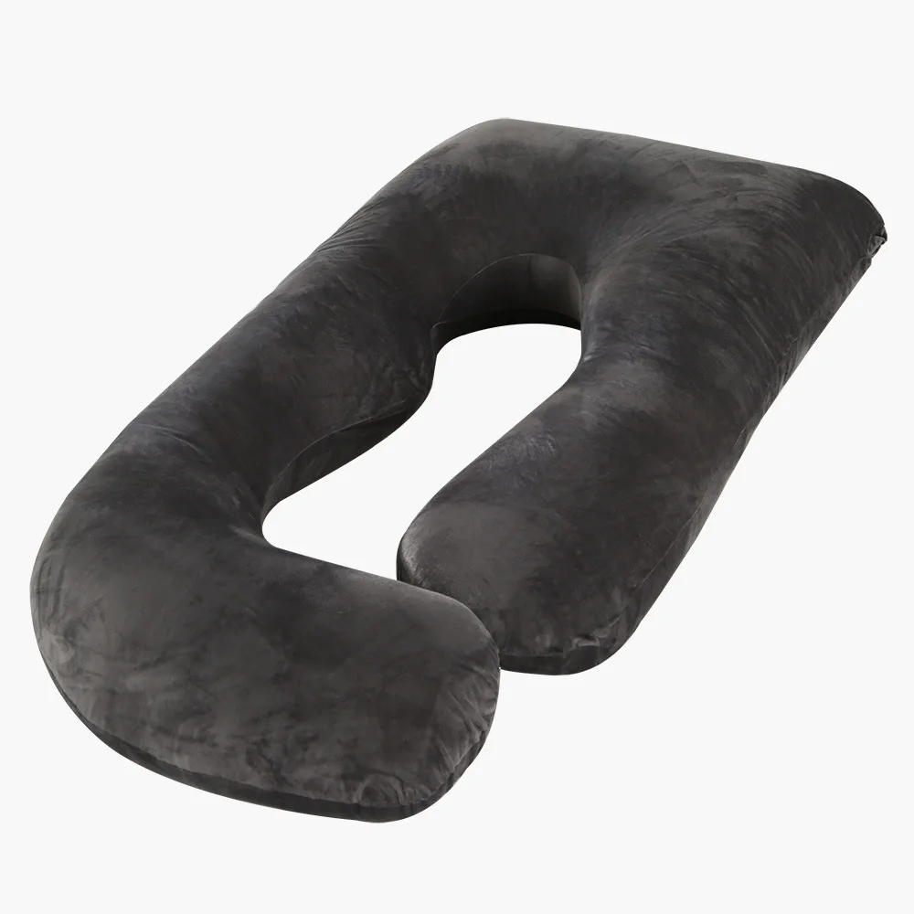 Cotton Velvet U-Shaped Pregnancy Pillow Cases Cheaper Pregnancy Pillow With Removable Cover