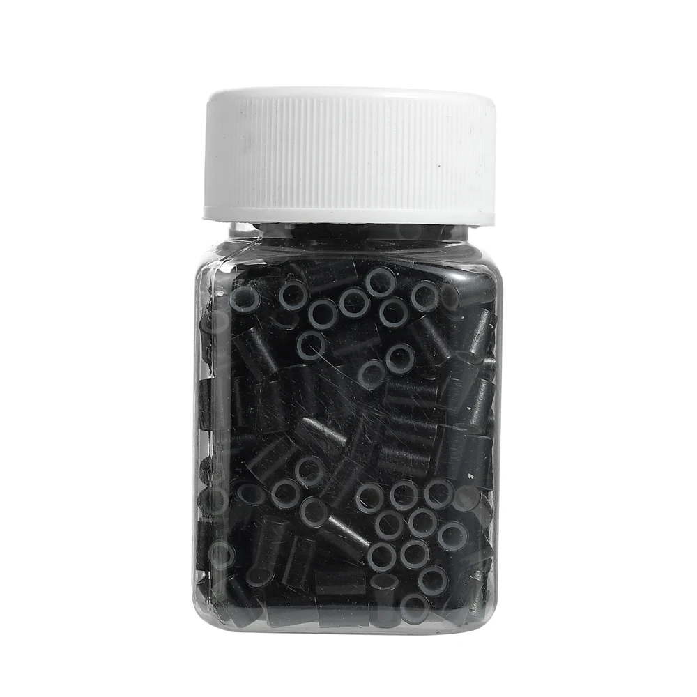 4.0*3.0*6.0mm Copper Silicone lined Micro Link/Tubes/BeadsMicro Rings links links beads for stick I tip hair extensions