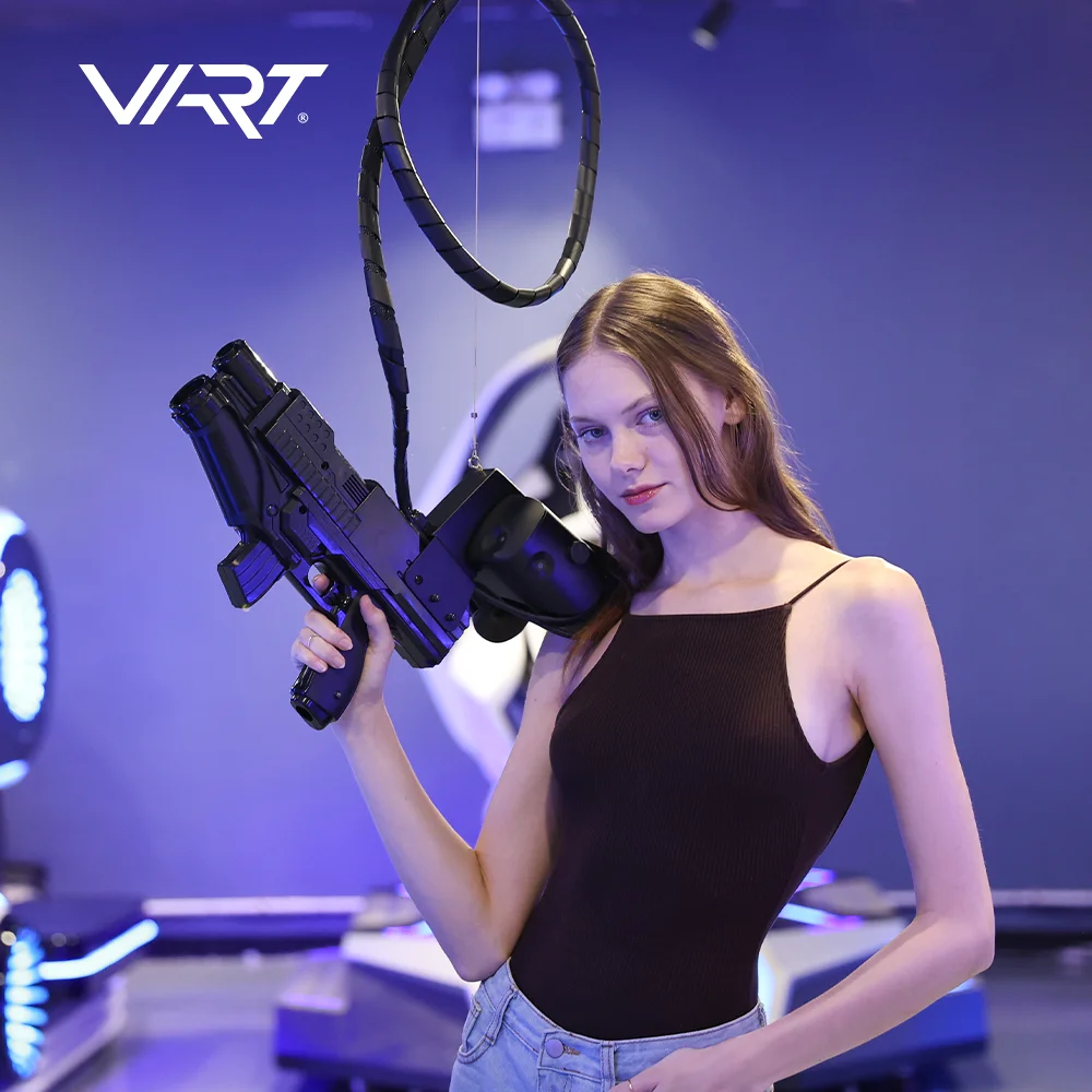 VART children indoor 3 player 9D virtual reality gun shooting game machine