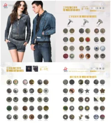 2023HLD factory custom brass prong snap button five claw button