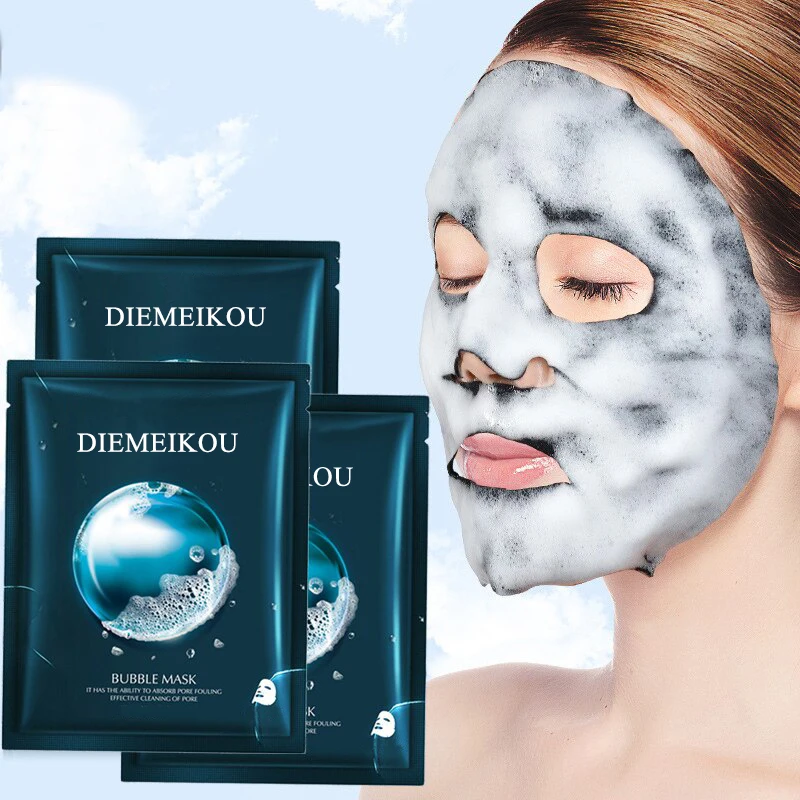 high quality bubble facial mask carbonated oxygen bubble facial mask black sea salt bubble facial mask