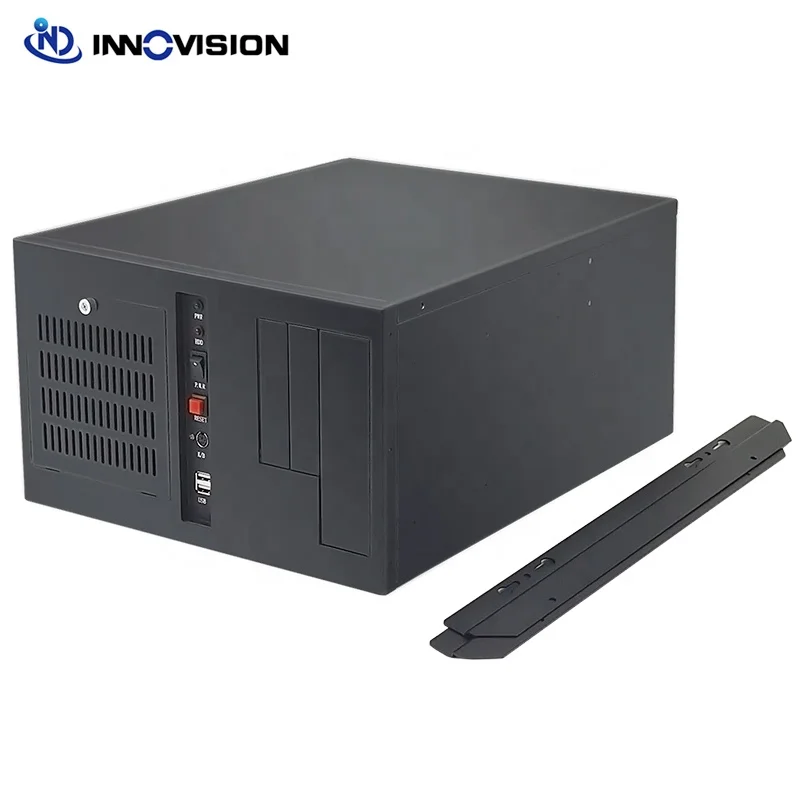 Flexible ATX Wallmount industrial computer Chassis with one 5.25inch and two 3.5inch external hdd bays IPC3308