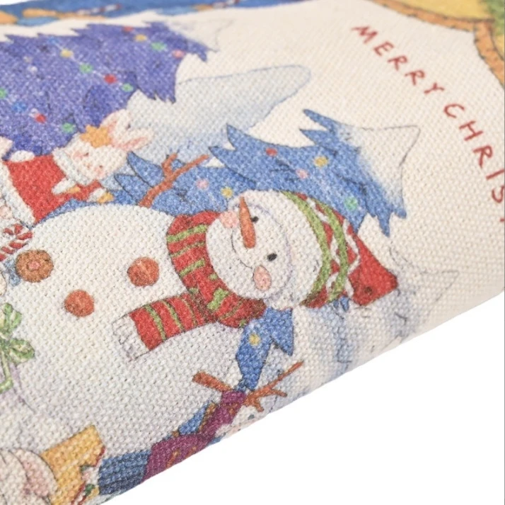 Off-the-shelf canvas bag can be customized pattern single shoulder shopping cotton bag Christmas gift hand canvas bag