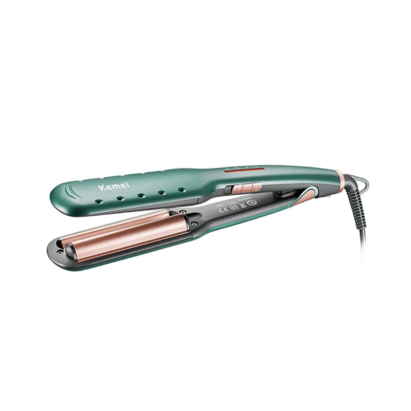 Kemei KM-2053 Professional Hair Curler And Straightener High Power PTC Ceramic Coated Curling Irons Straight Hair Splint