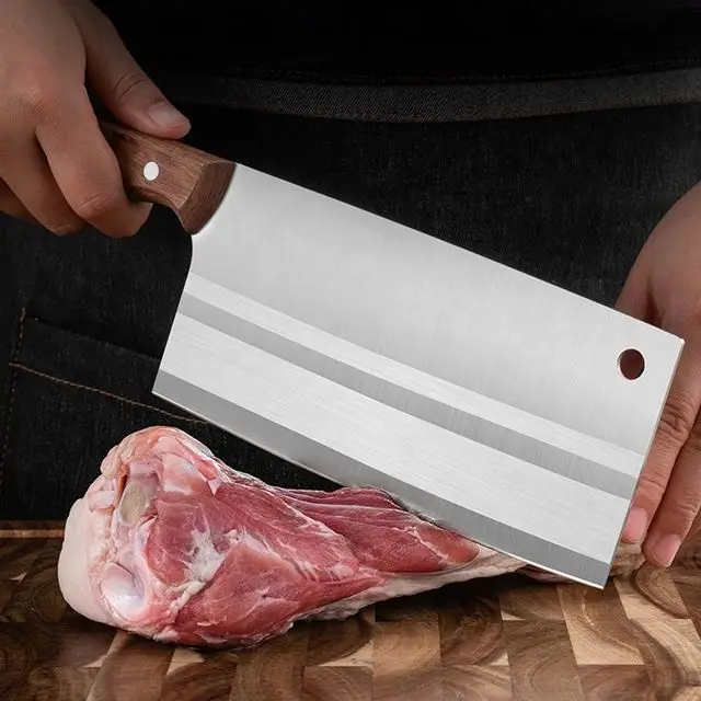 7 Inch Ultra sharp Chinese cleaver knife slicing knife for  meat fruit and vegetable with rosewood handle
