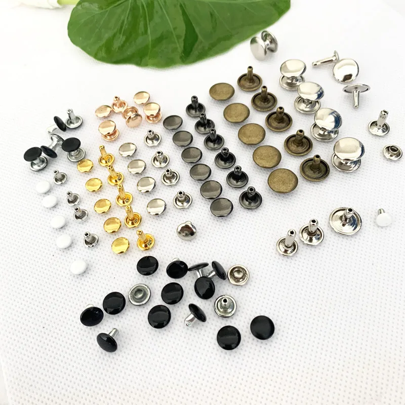 Wholesale Decorative Double Rivet Stud Iron Double Cap Garment Rivets For Bags Clothes