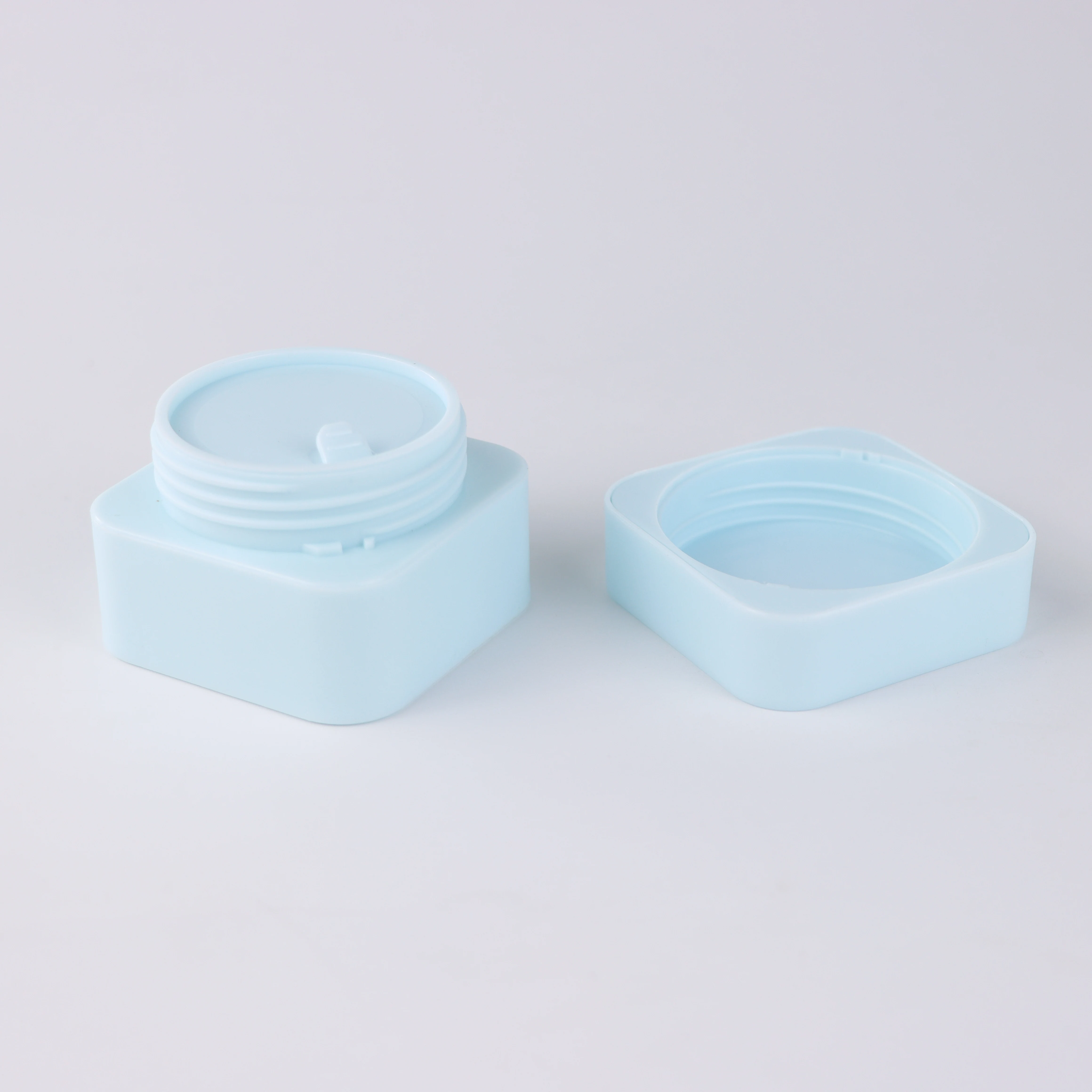 5mL 10mL 20mL 30mL 50mL PP plastic colorful double layer frosted square cream jar