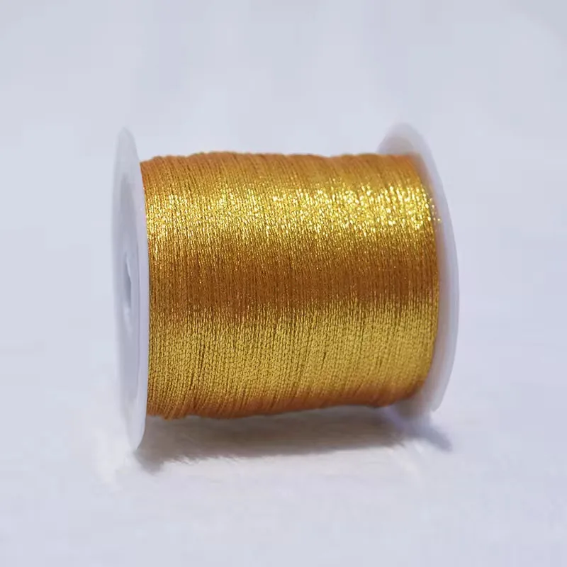 Wholesale Colorful Gold Metallic yarn lurex yarn glitter thread nylon metallic sewing thread metallic embroidery threads