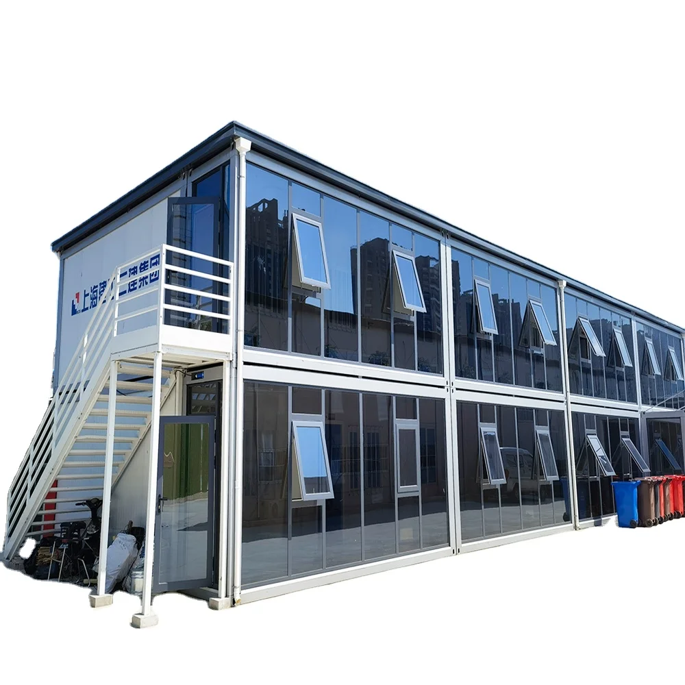 Good quality Fashion design Good  small  house prefabricated with glass wall in low price