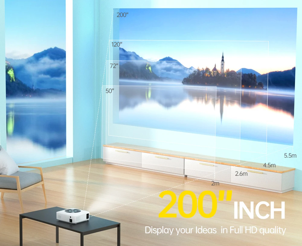2022 Amazon full hd 300 дюймов ust mi 7000 люмен Wi-Fi динамик 1080p DLP 4K видео лазерный умный Короткофокусный
