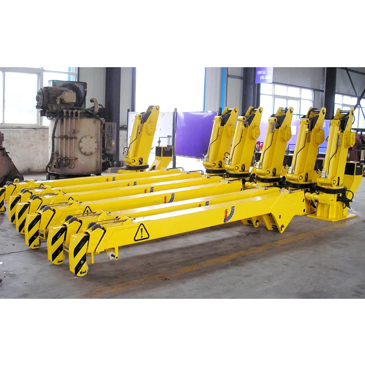 Bob-Lift New 2 Ton Hydraulic Telescopic Boom Deck Crane Ship Shore Crane With Remote Control