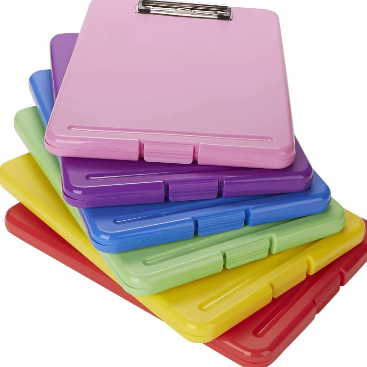 Cheap Promotional Slim Plastic Clip board with Portable Storage Nursing Clipboard