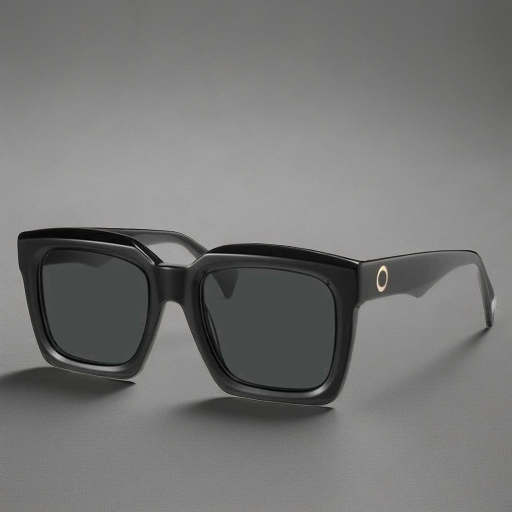 Unisex Vintage Sunglasses UV400 Polarized Glass Lenses High Quality Acetate Material Custom Logo Blue Red Frame Oversized