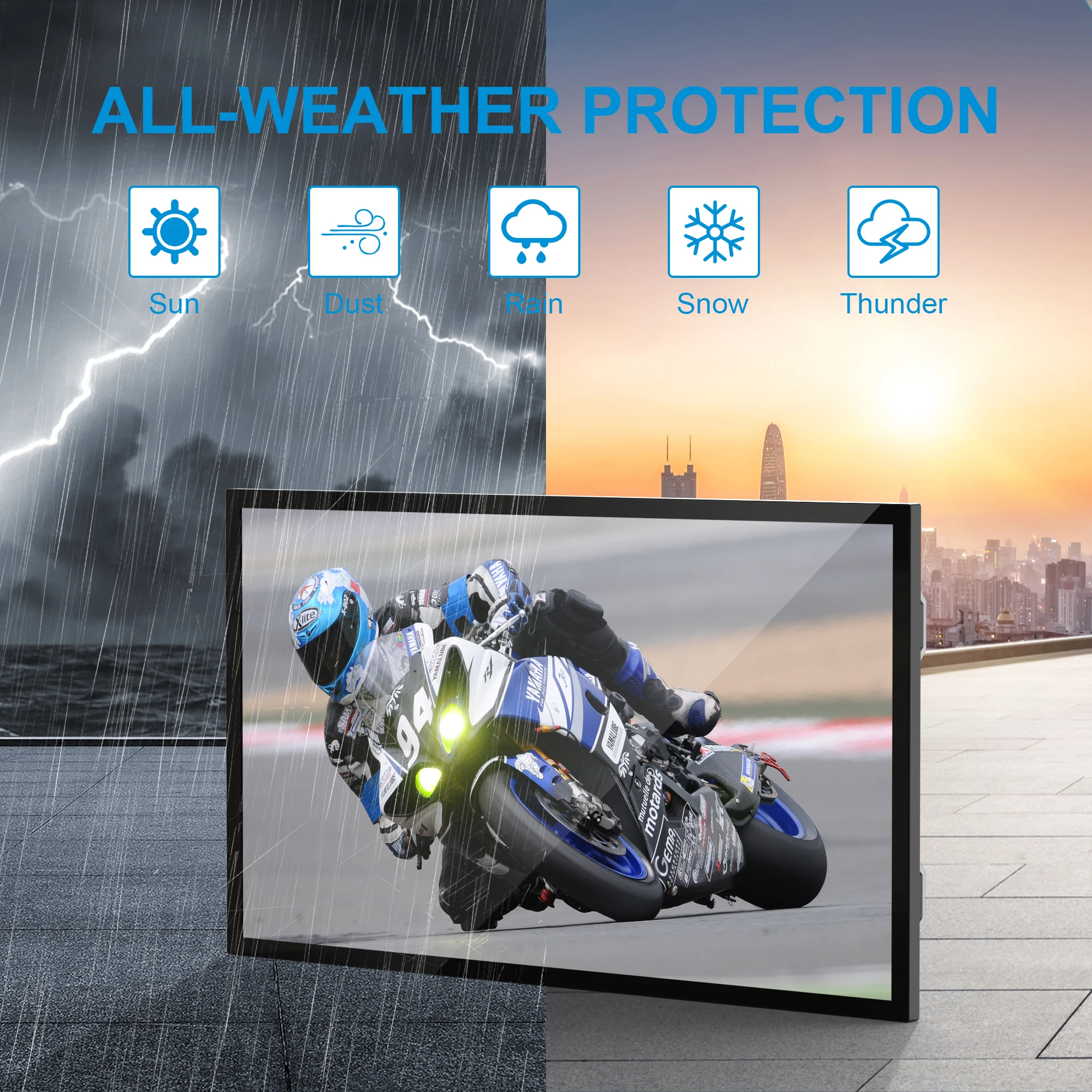 Smart Waterproof TV outdoor high brightness display