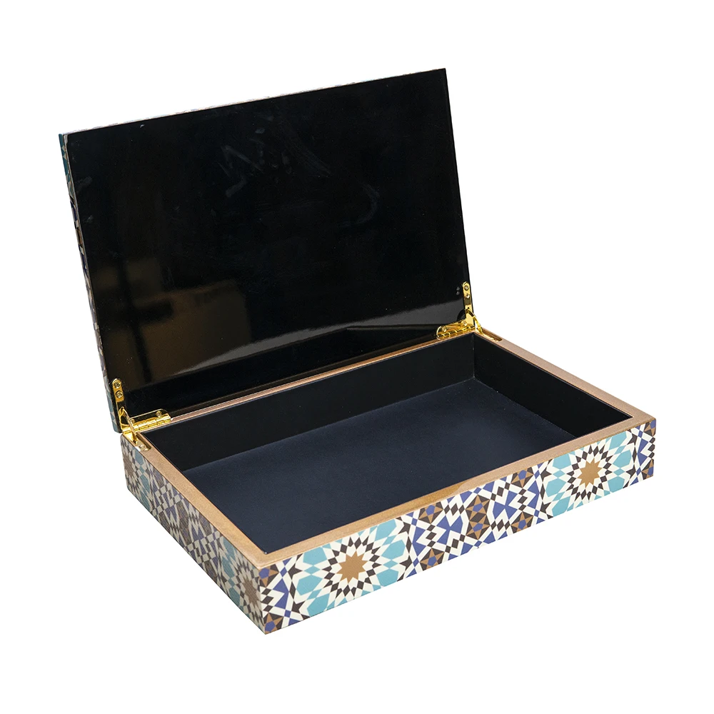 Sawtru custom packaging Decorated Deluxe Attar Essential oil dates glossy wooden box for Muslim Islamic