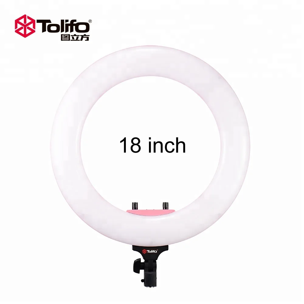 Tolifo 18 inch ringlight 48w Studio Photography Circle Beauty Lamp Led Video Ring Light for Tiktok Vlog and MakeUp