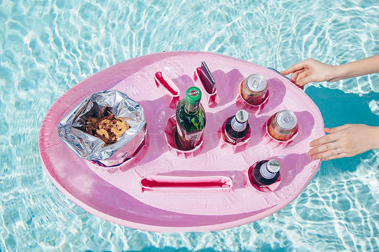 hot sale Inflatable pink Floating Drink Holder for Pool Party Beach