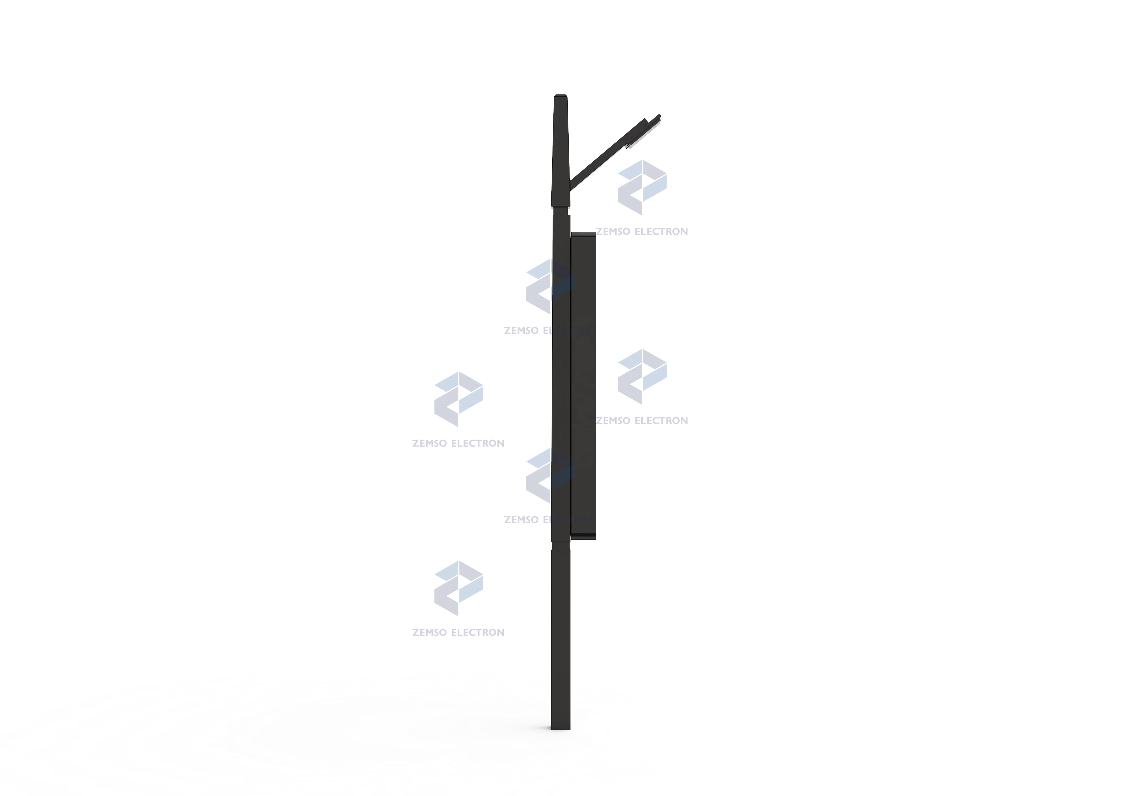 Outdoor solar full color lamp post digital signage street LED Light pole advertising display