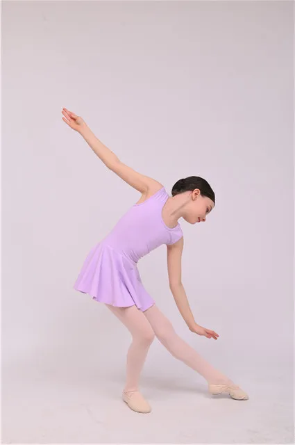 Cotton supplex fabric baby kids tutu  with Skirt ballet leotards dance girl ballet dance class wear
