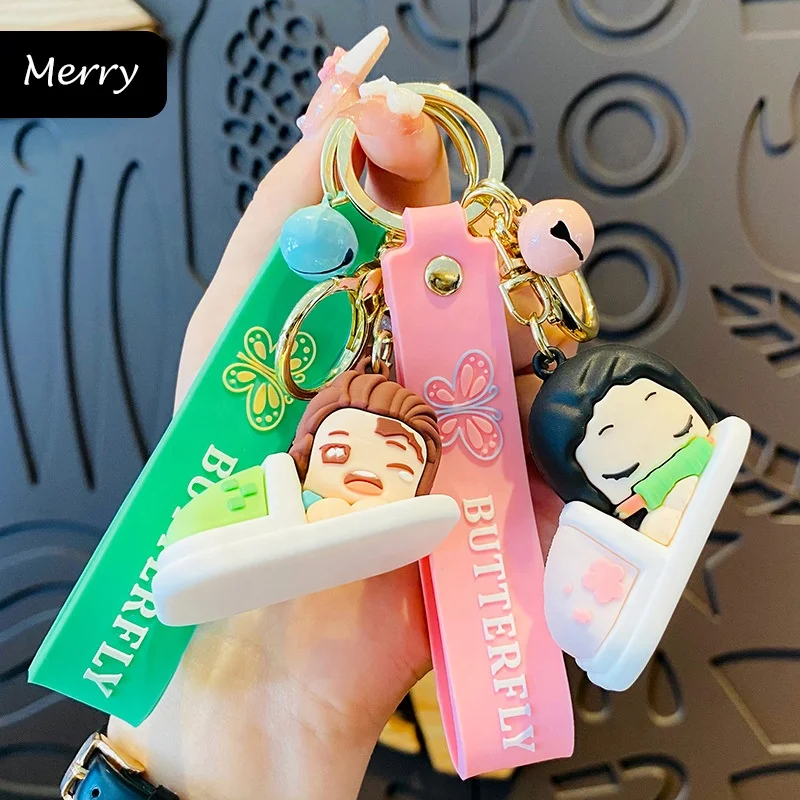 Verified Keychain Manufacturer Wholesale Transparent Acrylic Material Sword Anime Acrylic Demon Slayer Keychain