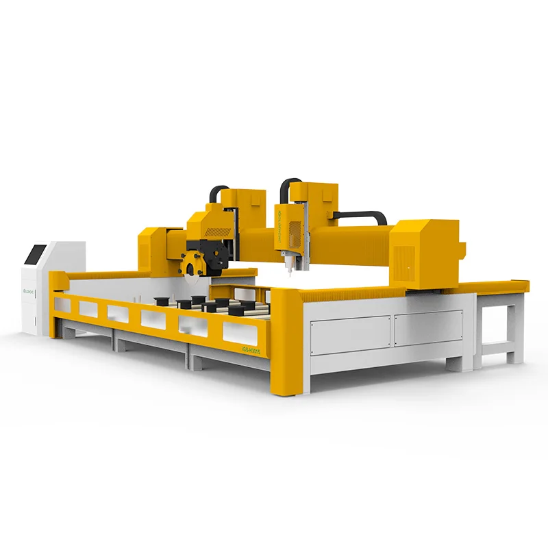 5-axis marble stone slab bridge saw cnc carving marble granite stone machine